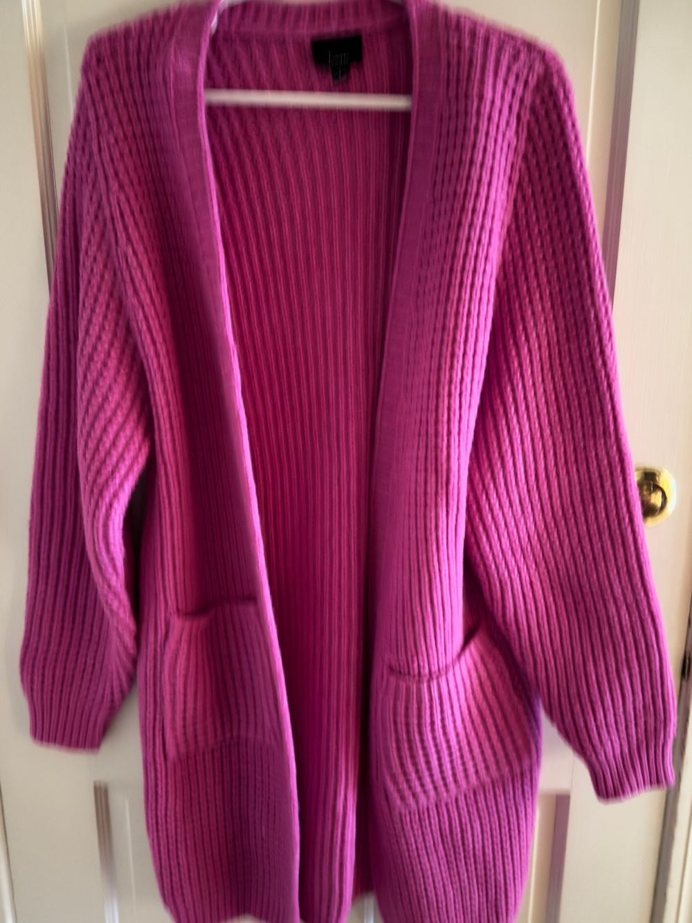 Lumiere Textured Open-Weave Pink Cardigan